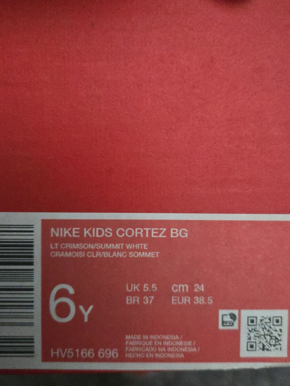 Nike Kids Cortez Bg Youth Size 6y Red And White Valentines Day 032026 - Picture 11 of 11